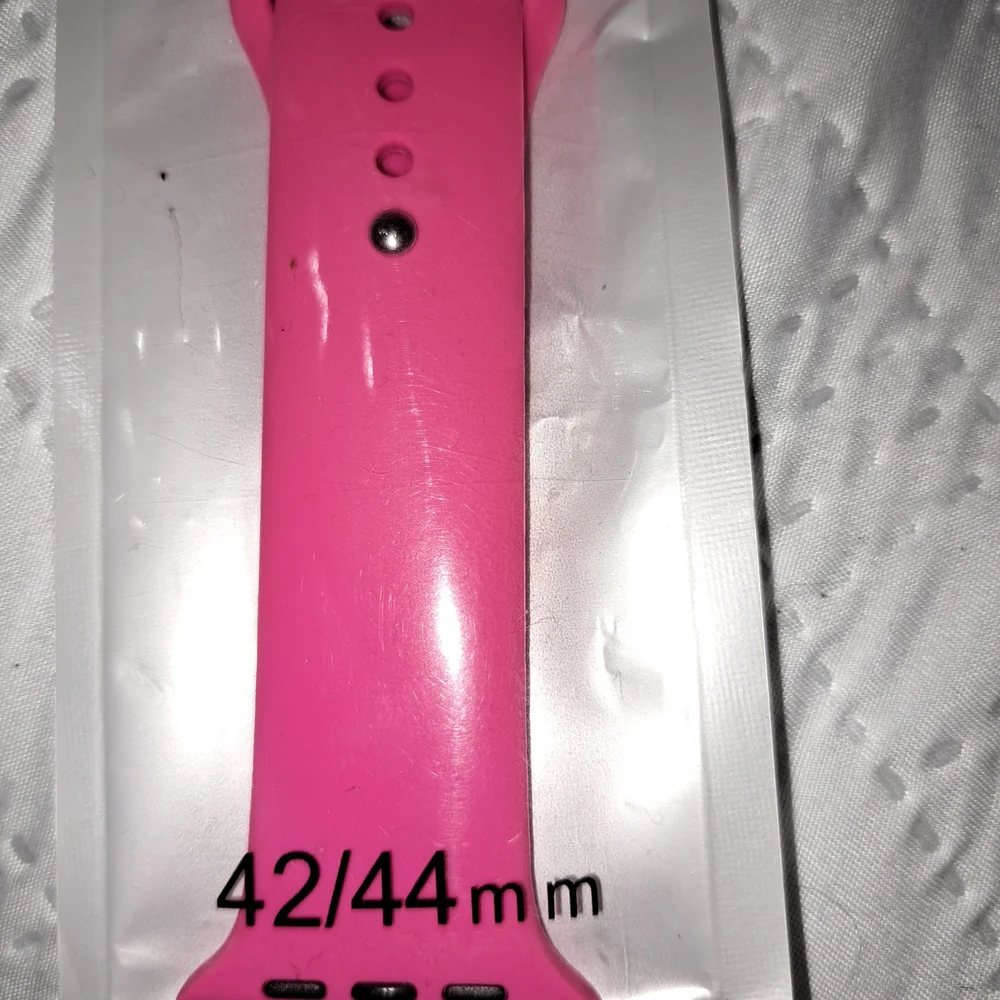 Hot Pink Silicone Watch Band For Apple 42/44mm NEW